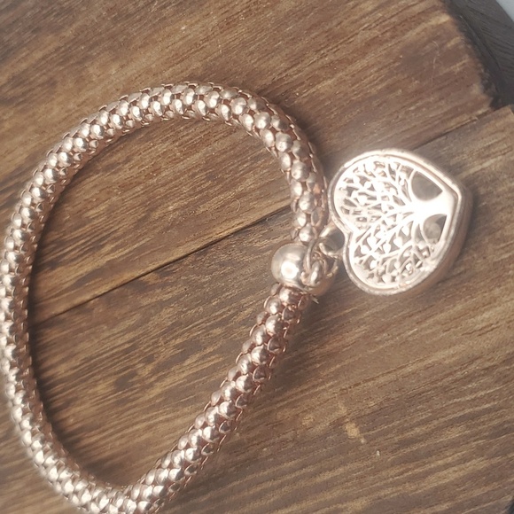 B2109 tree of life rose gold tone locket‎ bracelet - Picture 1 of 2